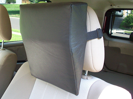 Black Leather Add On HeadRest